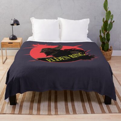 Elden Ring Red And Black Throw Blanket