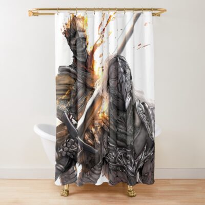 Ashen One And The Tarnished Shower Curtain