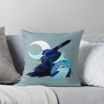 Wolf And Ranni The Witch Throw Pillow