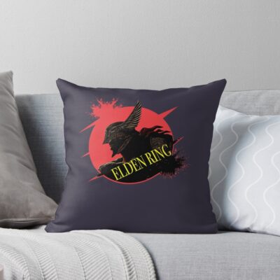Elden Ring Red And Black Throw Pillow