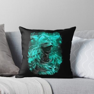 Elden Ring Tarnished Green Throw Pillow